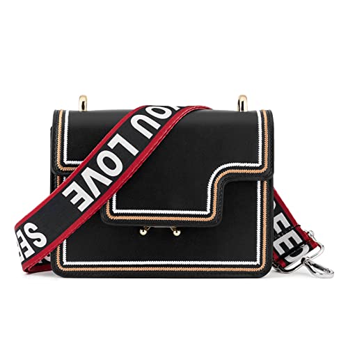 Image of Silvery Buckles Wide Shoulder Strap Adjustable Replacement Belt Crossbody Canvas Bag Handbag