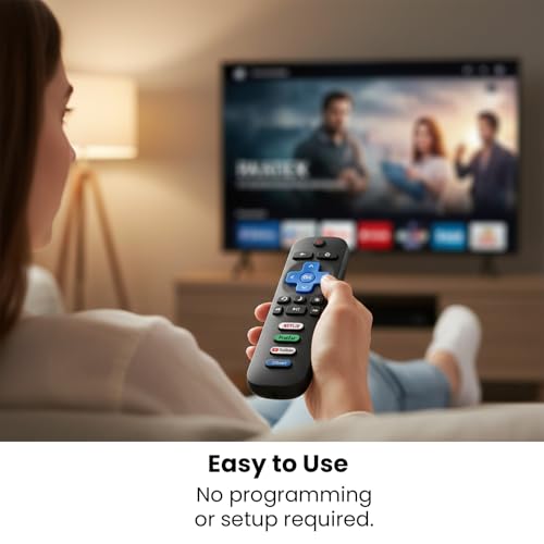(Pack of 3) Replacement Remote Control for Roku TV, Compatible with TCL/Onn/Hisense Roku TV - Thumbnail 5