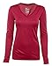 Nike Womens Legend V-Neck Long Sleeve Shirt Sport Fuchsia 683640-607 Size Medium