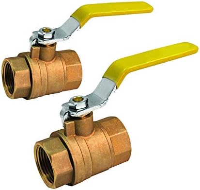 Midline Valve GASFxFLH1414 Premium Brass Gas Ball Valve, with 1-1/4 in. FIP Connections