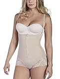 THERMAL HIPHUGGER LACE TRIM BODYSUIT CUR1590 (NUDE, LARGE)