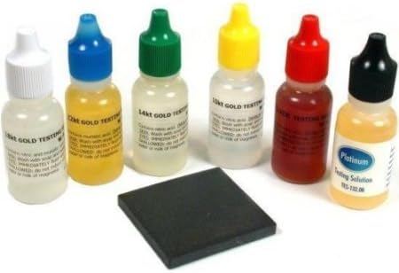 PuriTest 6-Pack Gold Silver Platinum Testing Acid Solution Test Kit