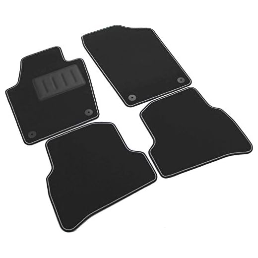 Il Tappeto Auto SPRINT04003 Alfombrillas para Coche de Moqueta Negra Antideslizante, Bordo Bi Salvatacco, Reforzado de Goma
