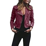 Style : chaque femme et fille a besoin d'une veste de motard, c'est une veste bomber classique, très cool, peut être utilisé avec une variété de pantalons.