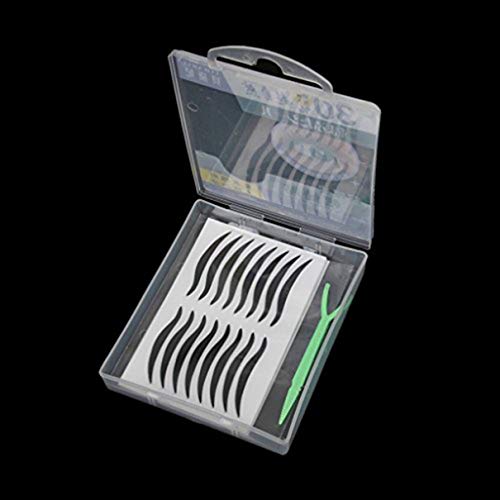 Miniatura 2 de Healifty Pegatinas negras para delineador de ojos, 80 pares, reutilizables, impermeables, ahumadas