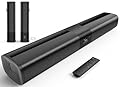 RIOWOIS Sound Bar for Smart TV, 2 in 1 Detachable Home Audio Soundbar Speaker,20” Sound Bar for TV with Optical/AUX/HDMI-ARC/Bluetooth Connection for PC/Gaming/Projectors, Wall Mountable