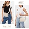 TIAASTAP Handtasche Damen Umhängetasche Echtes Leder Crossbody Bag Damen Handytasche zum Umhängen, Umhängetasche Damen Klein Moderne Taschen mit Breitem Schultergurt u 3 fächern #1