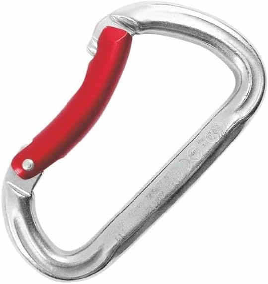 Kong Italy Indoor Bent GATE Carabiner – AISI 316 Stainless Steel Connector with Bent Gate and Keylock System, Ideal for Indoor Gym Quickdraws, Durable and Corrosion-Resistant, Made in Italy