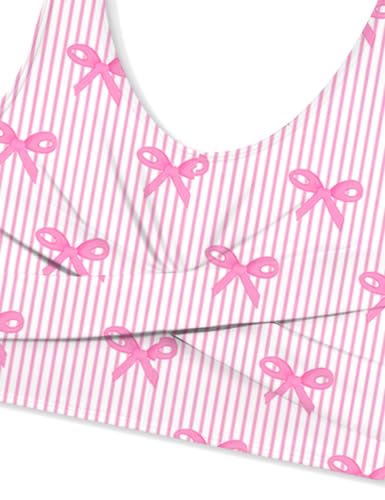 Image of Qaoerde Girls Swimsuit Tropical Print Bikini Set with Ruffle Hem Two Piece Criss Cross Bathing Suits for Girls 7-16 Years