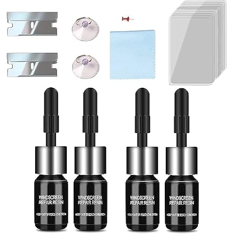 DIY Windshield Repair Kit,Fast Repair,Car Glass Nano Crack Repair Tool Set,Easy to USE,Repair Supplement Fluid for Half-Moon Cracks and The Combination Cracks Cover