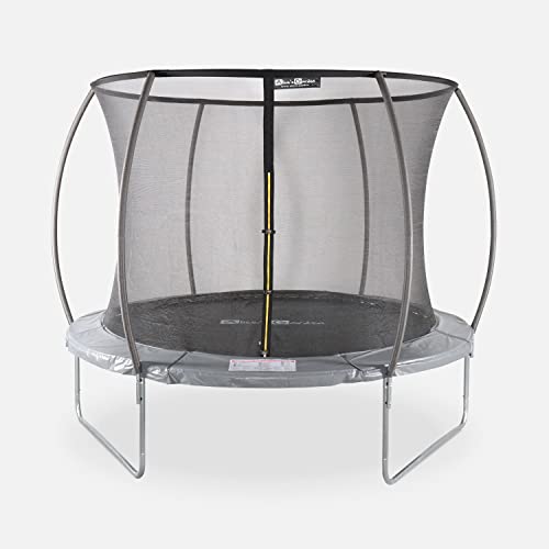 Cama elástica con red interior de 305cm sweeek Mars Inner gris para jardín y exterior