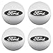 FANSWD 4PCS 56mm Auto Styling Car Cerchio Mozzo Ruota Center Cap Badge Sticker Accessori per Ford Focus Mondeo Kuga Fiesta MK7 Edge MK2 MK4, Argento