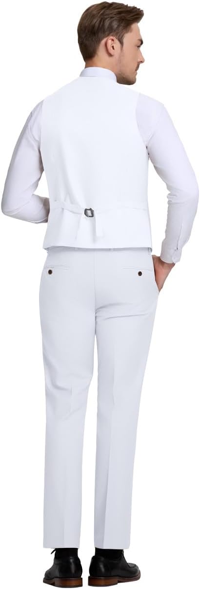 Mens Vest Pants Suits Set 2 Pieces Slim Fit Groomsmen Suit for Men Formal | Waistcoat Groomsmen Tuxedo Wedding Suit