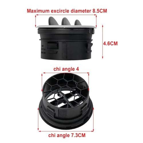 Cubierta de rejilla de ventilación orientable compatible con salpicadero de coche Lifan 320 2