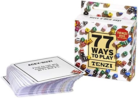 TENZI 77 Ways to Play The Add-on Card Set for The Dice Party Game - Ages 7 to 97