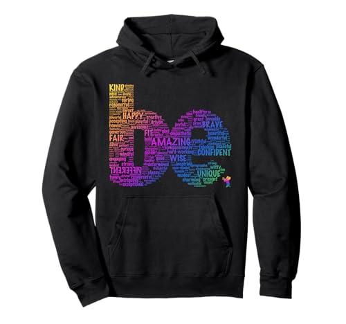 Inspiring Word Art Be Amazing Motivation Colorful Letter Pullover Hoodie