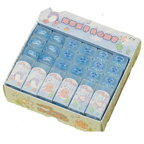 Bethany Home 消しゴム 36点セット 3種類セット かいよう動物型 可愛い かわいい ミニ 鉛筆消しゴムパック 子供用パーティー 学校 学生 文房具 学校の創造的なおもちゃ プレゼント 贈り物 オレンジ 紫 レッド (かいよう動物)