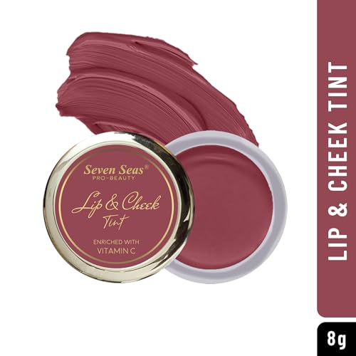 Image of Seven Seas Lips & Cheek Tint Combo Pack of 2 | Matte Natural Blush for Women | Lip Tint with Vitamin E | Nourishing Cheek Tint (Peach Pof /)