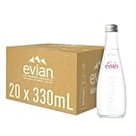 evian Natural Mineral Water, Glass Bottles, 20 x 330ml