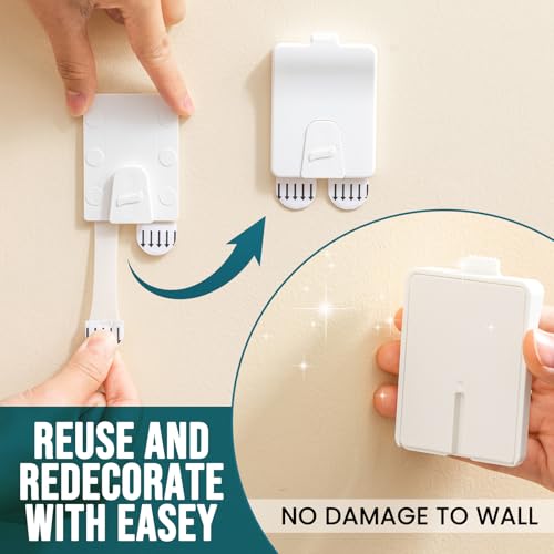Ganchos pequeños blancos de utilidad con adhesivo resistente para hogar 3