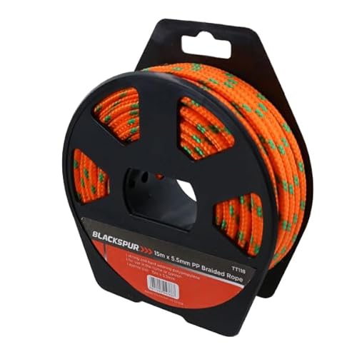 Garden Mile 15m x 5.5mm Braided Polypropylene Utility Line on Reel – Strong Weather Resistant Cord for Home, Garden, Camping & DIY Use