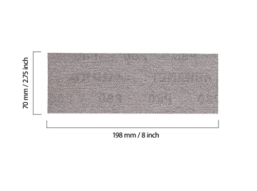 Mirka Abranet 2.75x8 Inch 180 Grit Mesh Sanding Sheets Hook & Loop, 10 Pack by Mirka - Used condition - Image 5