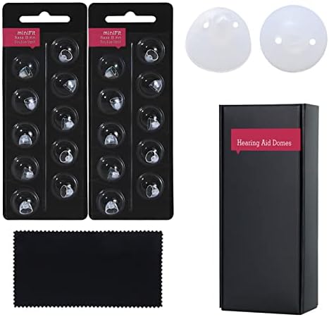 Hearing Aid Domes for Oticon MiniFit Double Vent Bass Domes: 2 Packs (8mm),Universal Domes for Oticon Hearing Aid Supplies