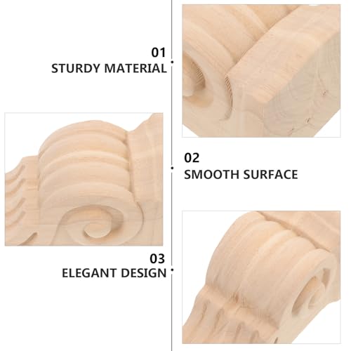 Ménsulas de madera decorativas COLLBATH para muebles de salón y estanterías 3