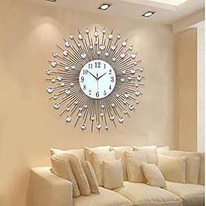 Edge to Wandklokken European Fashion Klok Woonkamer Wandklok Modern Creatief Rustige Quartz Klok, IJzer Grote Wandklok…