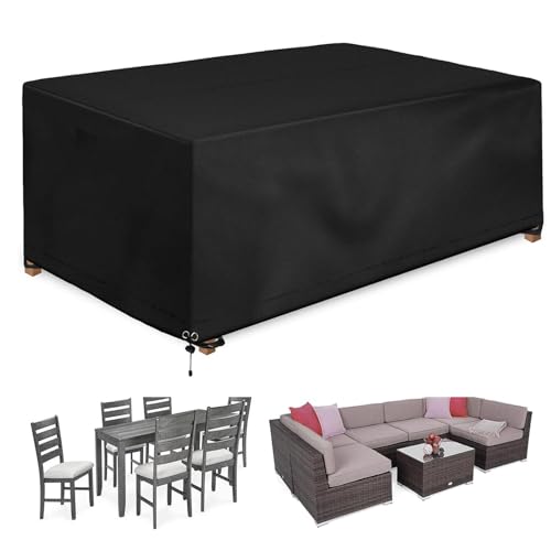 Housse de protection pour table de jardin face aux pluies et vents forts