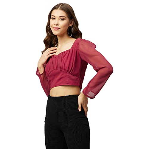 Image of Carlton London Women's Polyester Regular Fit Blouse