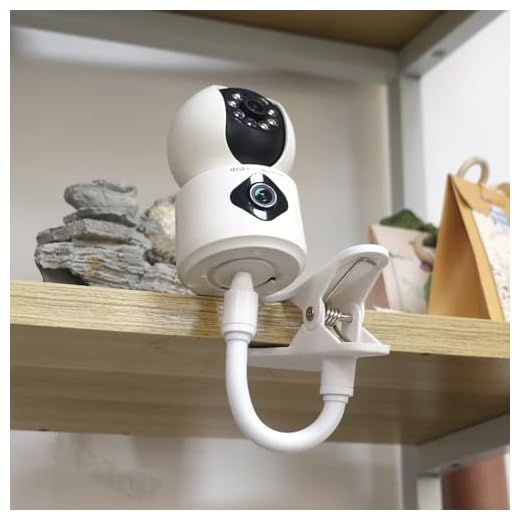 1PCS No Punching Portable Clip Mount Webcam Stand Monitor Camera Holder Home Flexible Twist Mounting Kit 250x110x75mm,White