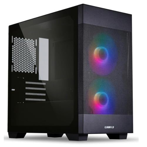 Image of Lian Li Lancool 205M Mesh Mid- Tower Computer Case /Gaming Cabinet - Black | Support Micro ATX /Mini-ITX | Pre-Installed 2 x 140mm ARGB PWM Front Fans - G99.OE744MX.in
