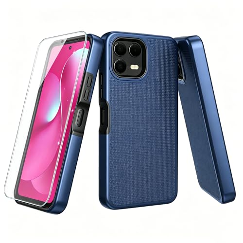 Lozeguyc for T-Mobile Revvl 8 Pro 5G Phone Case with Screen Protector Blue - image 1