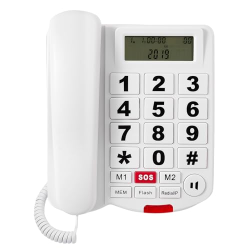Corded Phone With Caller ID, Big Button Phone For Visually