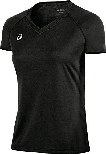 ASICS Women's Circuit 8 Warm-up Shirt, Black, XX-Large