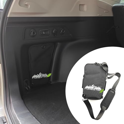 TulinTulin Trunk Organizer Pocket Multifunction Backpack, Trunk Cubby Storage bag, Cargo side pocket For Subaru Forester SK 2024 2023 2022 2021 2020 2019,Only For Driver's Side, Black, 1 pc