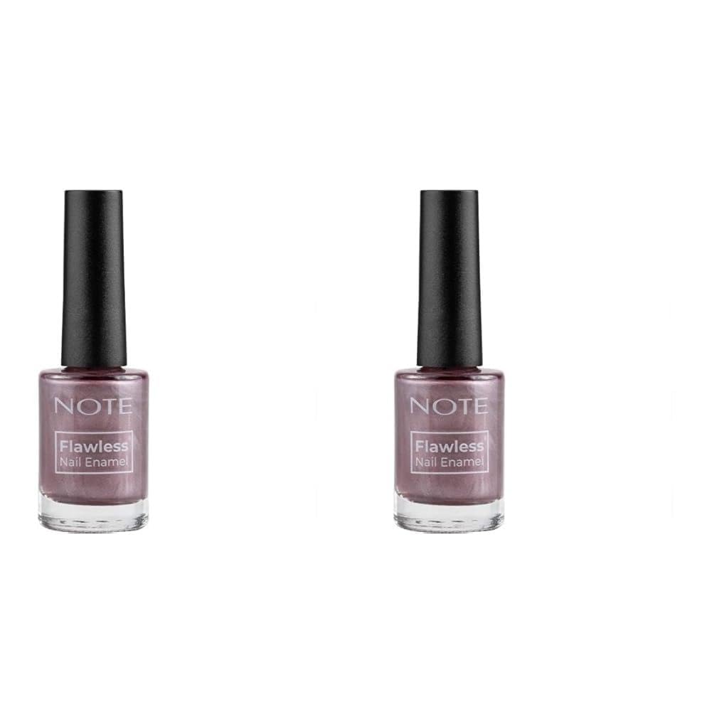 Note Nail Flawless Oje 86 Metallic Nude, Mor (2 paketi)