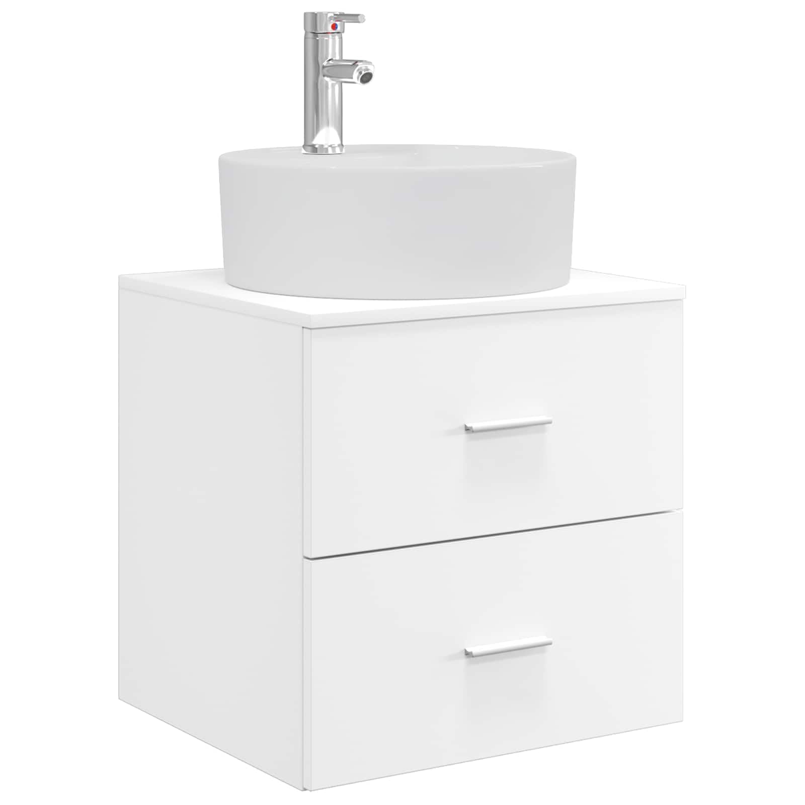 Vidaxl Wall-Mounted Sink Vanity 49.5 X 44.5 X 65 Cm White