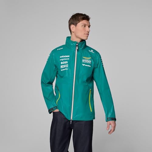 Aston Martin F1 2025 Team Rain Jacket Green3