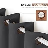 Utopia Bedding Blackout Curtains Grommet Thermal 2 Panels Drapes [Grey, 66 x 54 Inches] Sound Insulated Curtain for Bedroom and Living Room - Image 3