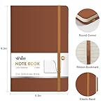 ViVin Lined Journal Notebooks, 3 Pack, (Black, Navy, Brown), 192 Pages, Medium 5.5 x 8.3 inch, College Ruled, A5 Hardcover Notebooks, Journaling Notebooks for Work, Writing, School - Image 3