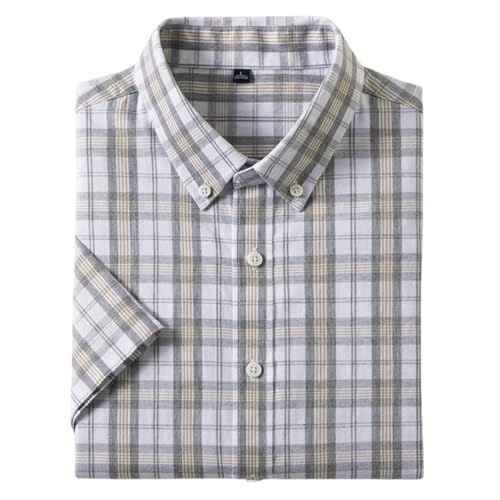 Chemise en coton fin à carreaux pour homme au tissage haut de gamme