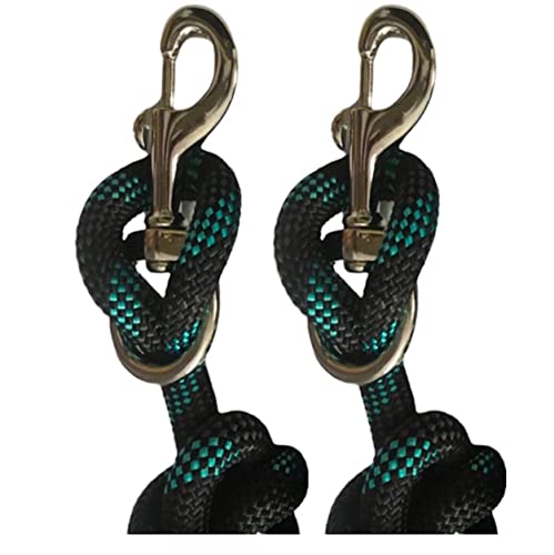 Majestic Ally 14' Pack of 2 Poly Training Lead Rope with Leather Popper for Horses & Livestock - Image 3