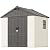 Patiolife 8x6 FT Resin Outdoor Storage Shed with Floor, Plastic Shed with Window and Lockable Door, Ideal for Garden, Backyard, and Tool Storage. Easy Installation in Gray and White