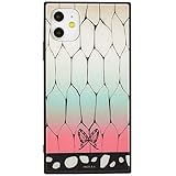 バンダイ 鬼滅の刃 iPhone 11/XR(6.1インチ)対応スクエアガラスケース 胡蝶 しのぶ(こちょう しのぶ) KMY-08F ホワイト
