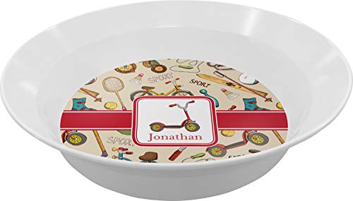 Personalized Vintage Sports Melamine Bowl - 12 oz