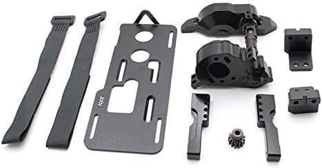 KYX Racing Alloy CNC Machined Front Transmission Gearbox & Front Servo Mount & Battery Tray for RC Crawler Car Traxxas TRX4 TRX6