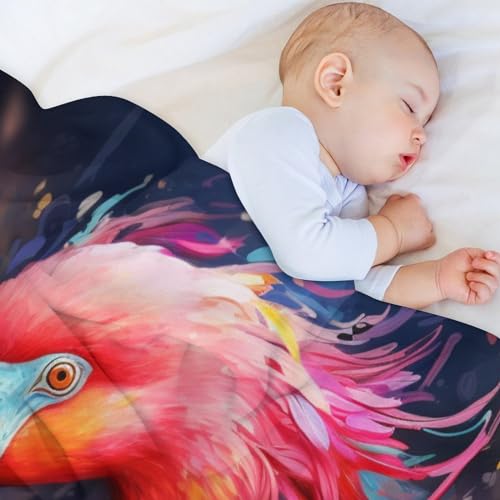 Couverture polaire flamant rose plaid doux idée cadeau enfant