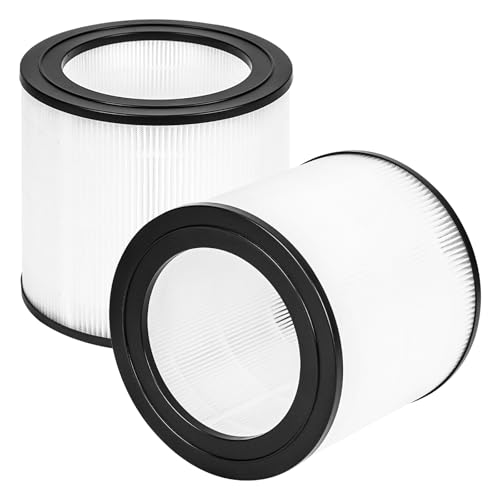 2 Stück FY0611/30 Ersatzfilter kompatibel mit Philips 600 Series Luftreiniger AC0650/10 und AC0651/10 H13 True HEPA Filter & Nylon-Vorfilter Teilenummer FY0611/30 Weiß